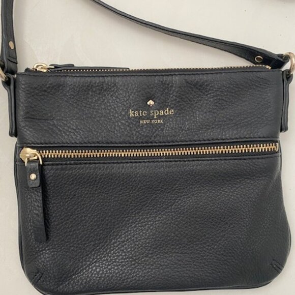 KATE SPADE New York Cobble Hill Tenley Black Pebbled Leather Crossbody Bag Purse - Picture 3 of 14